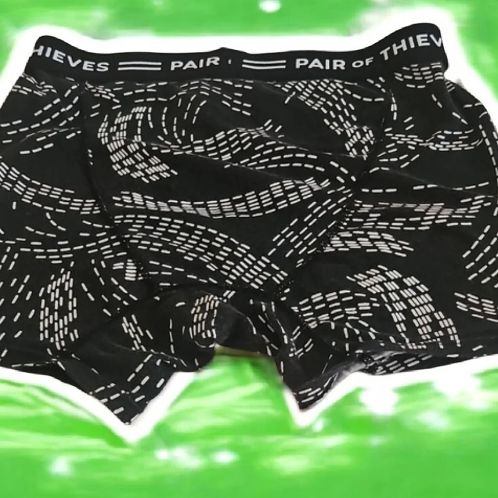Pair Of Thieves Brief Cotton Blend Soft touch Opening In Front B&W Size S